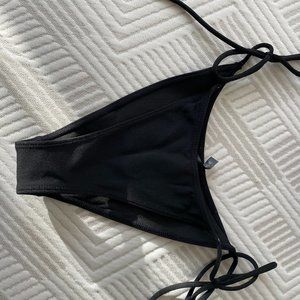 Black side tie bikini bottoms